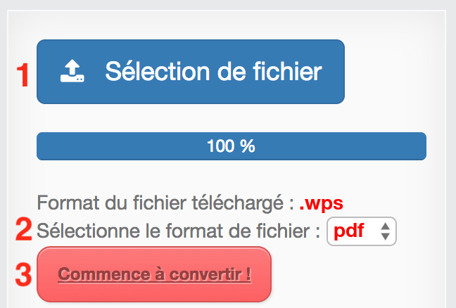 Comment convertir WPS en PDF en ligne